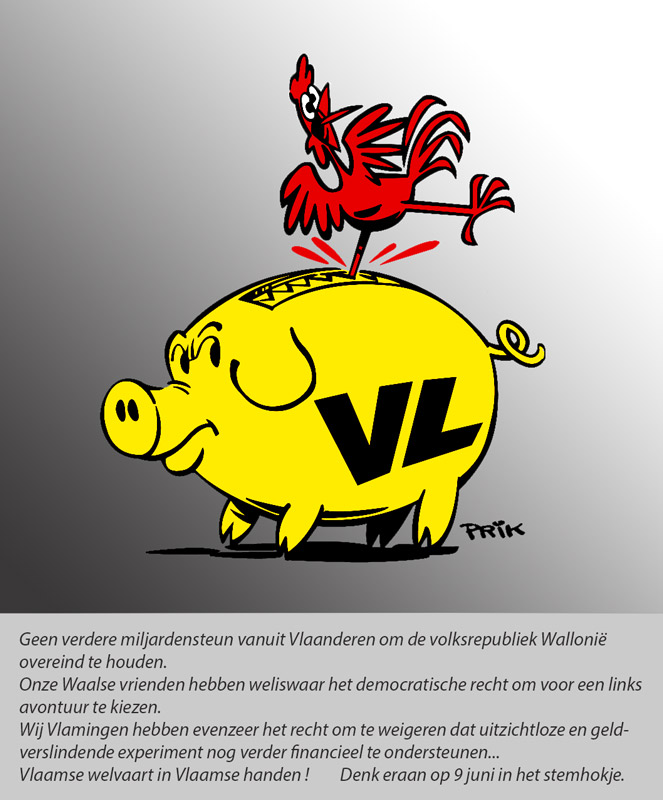 Stop nutteloze steun aan volksrepubliek Wallonië!